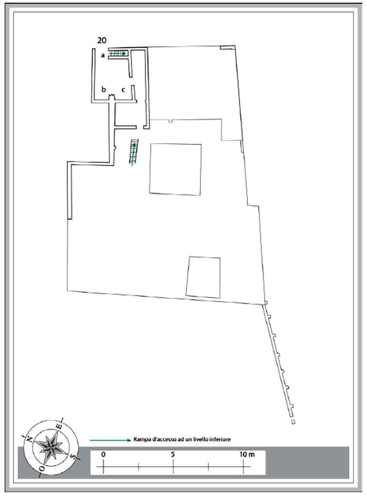 71617 plan ground floor VII.16.17 Pompeii. Casa di Maius Castricius. Plan of ground floor.
Plan M. Notomista and E. Piccirilli.
See Varriale I., VII 16, Insula Occidentalis, 17, Casa di Maius Castricius in Aoyagi M., Pappalardo U., 2006. Pompei (Regiones VI-VII) Insula Occidentalis. Napoli: Valtrend, p 425, Tav. 11.